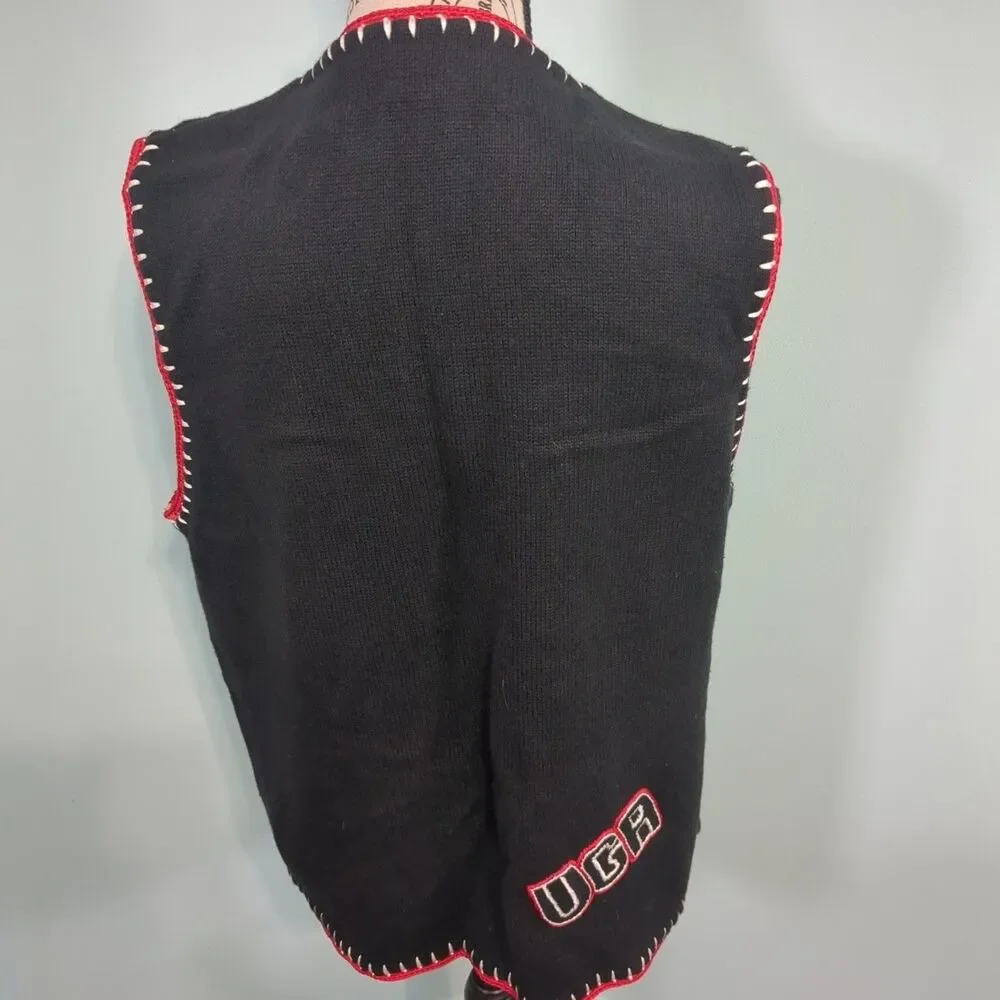 Georgia bulldogs Women's Castles Sport Cardigan Vest large NCAA Football